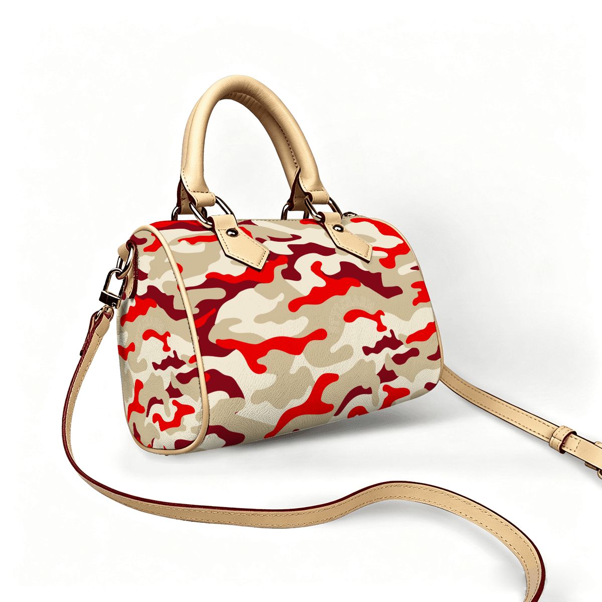 Sisterhood| Crimson & Creme Camo Bag