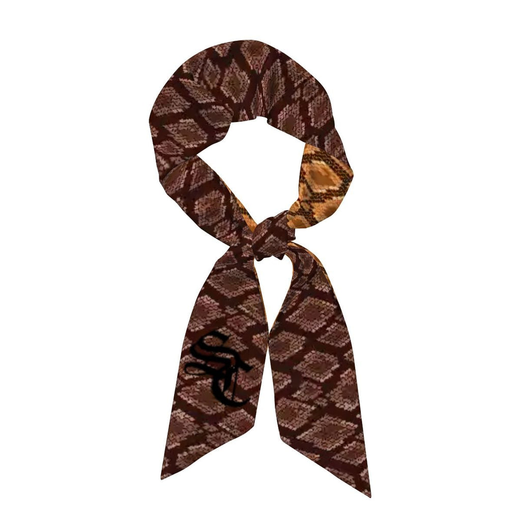 StylCharm Serve Satin Handbag Scarf | Brown & Orange