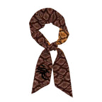 StylCharm Serve Satin Handbag Scarf | Brown & Orange