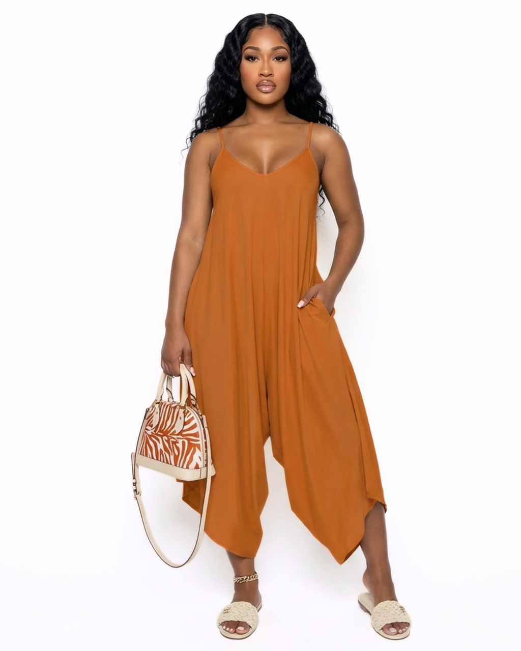 Vacay Mode On Toasted Orange Jumpsuit