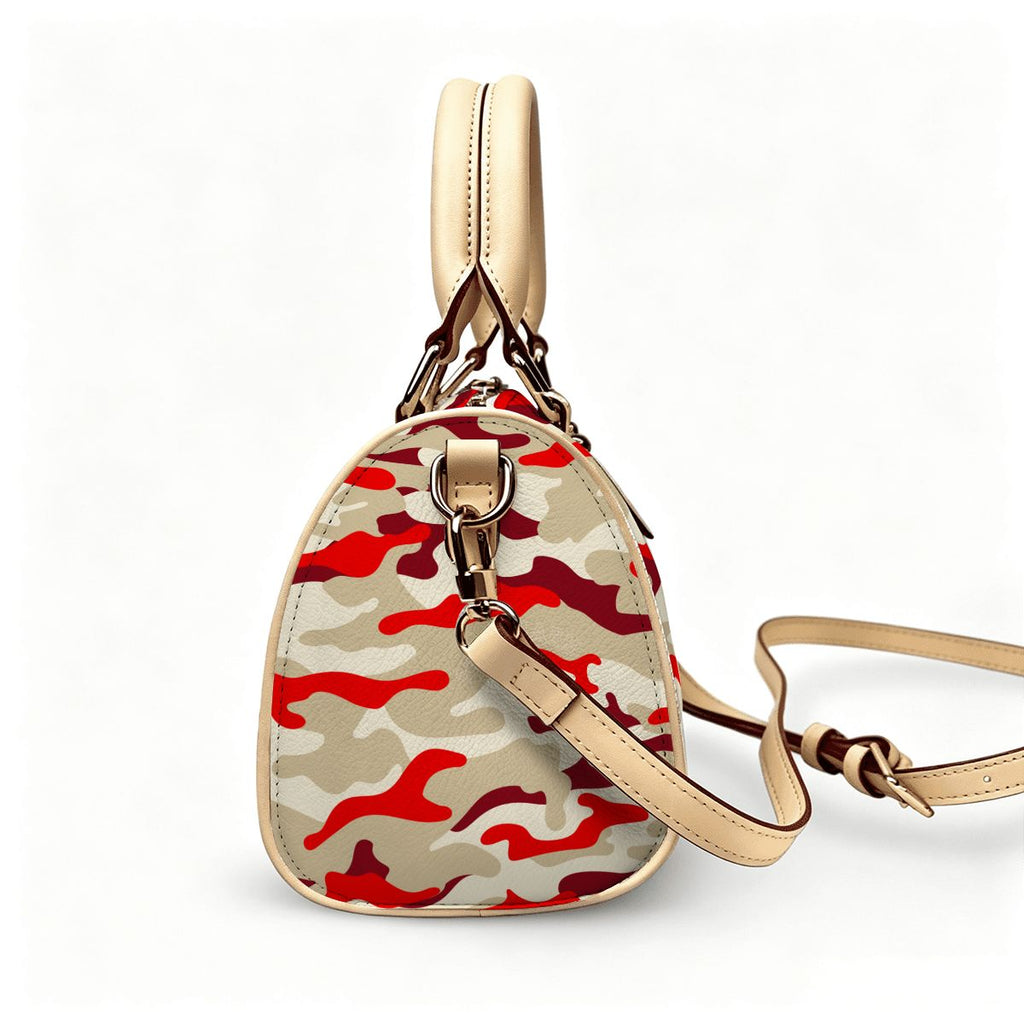 Sisterhood| Crimson & Creme Camo Bag