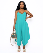 Vacay Mode On Tuquoise Jumpsuit