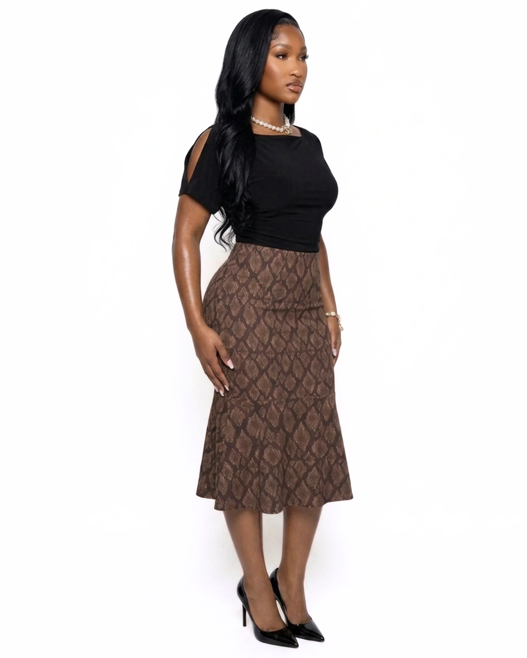 Love in Action Brown Skirt