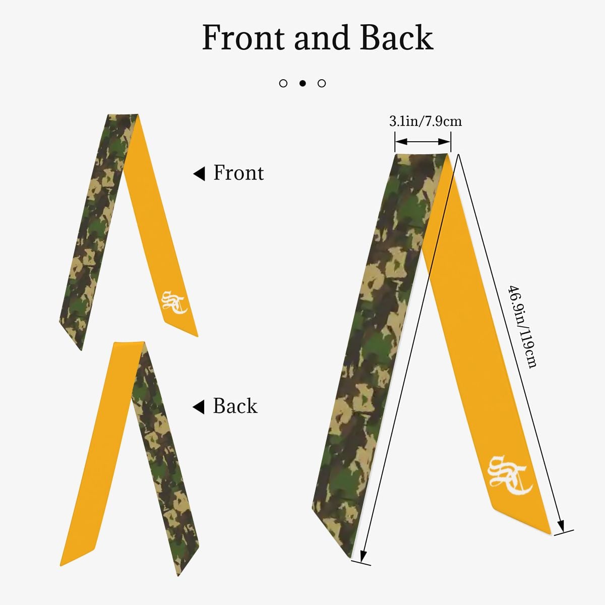 HomeTeam Camo Satin Handbag Scarf