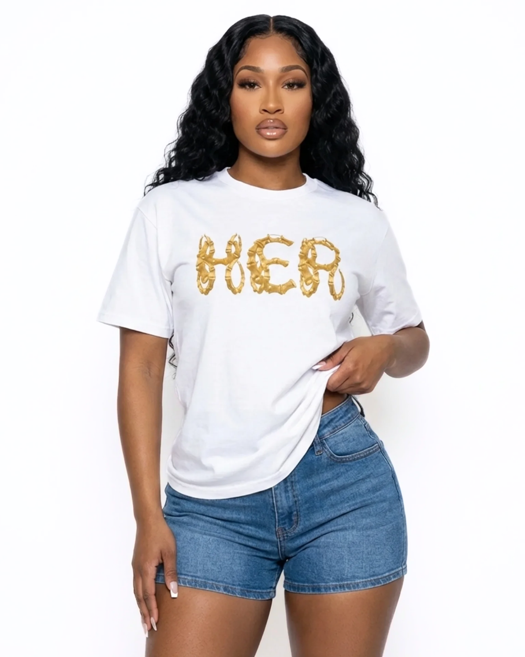 I am HER Cotton Graphic T-Shirt