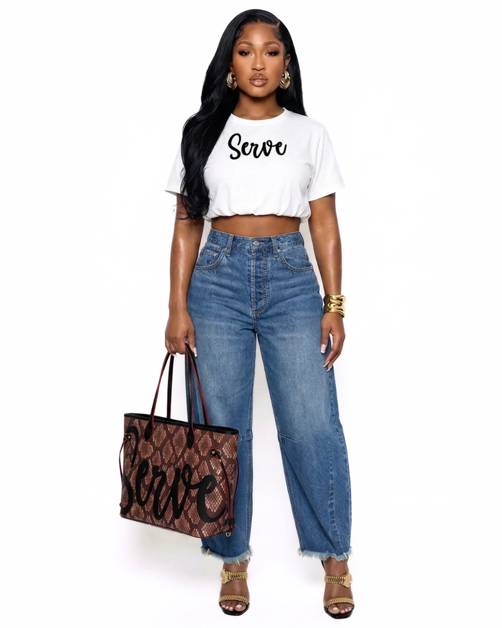 Serve White Crop Top