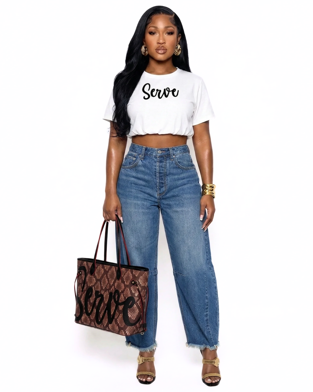 Serve White Crop Top