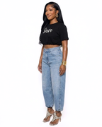 Serve Black Crop Top