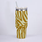 On the Go Gold Stripes Bling Stainless Steel Cup