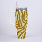 On the Go Gold Stripes Bling Stainless Steel Cup