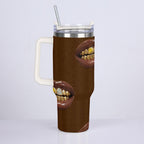 On the Go Rich Brown Grill Bling Stainless Steel Cup