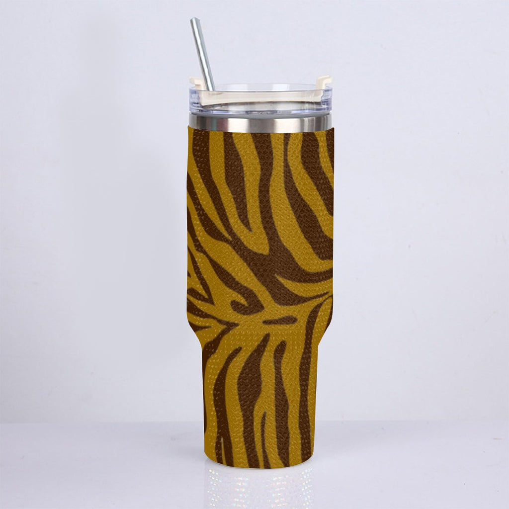On the Go Brown Bamboo Earrings Bling Stainless Steel Cup