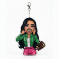 Express Yourself Puffer Keychain- Pink & Green