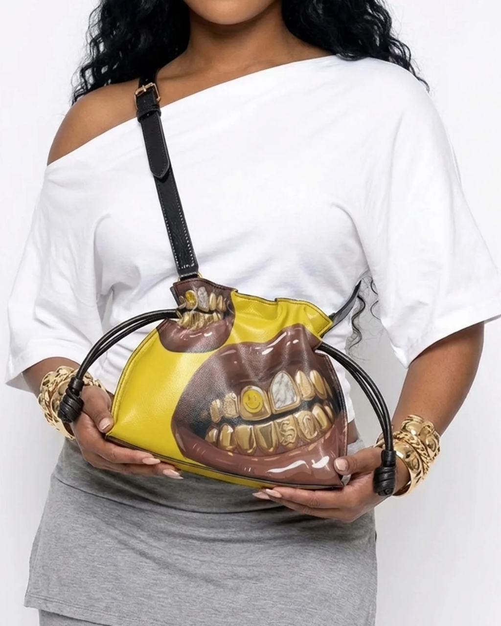 Just Landed Yellow Crossbody Pouch Bag