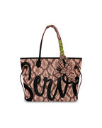 StylCharm Serve Satin Handbag Scarf | Pink & Green