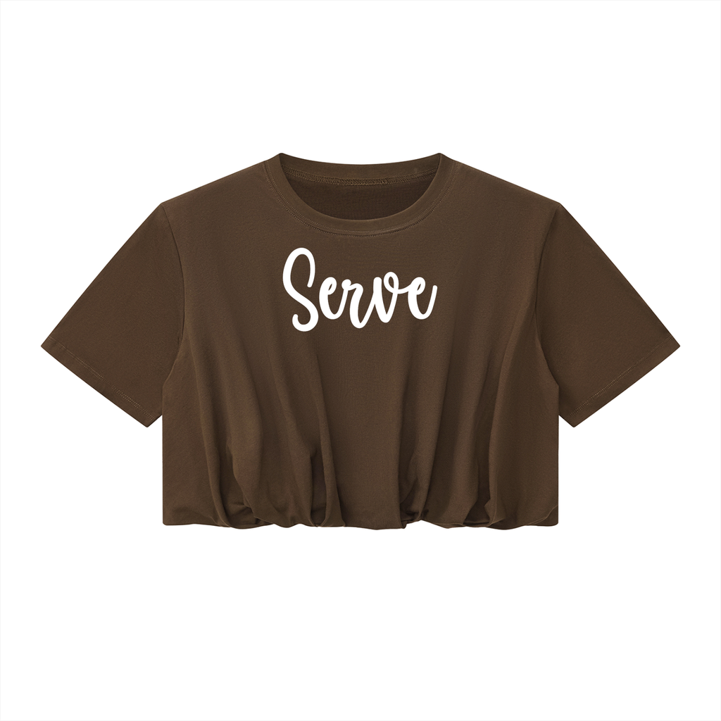 Serve Black Crop Top