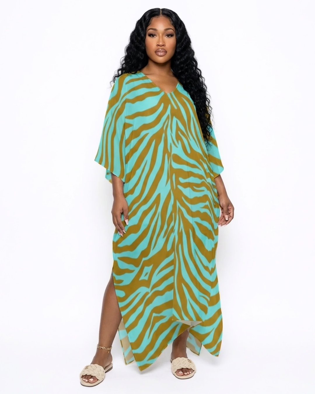 Wild Things Kaftan Swoosh Turquoise