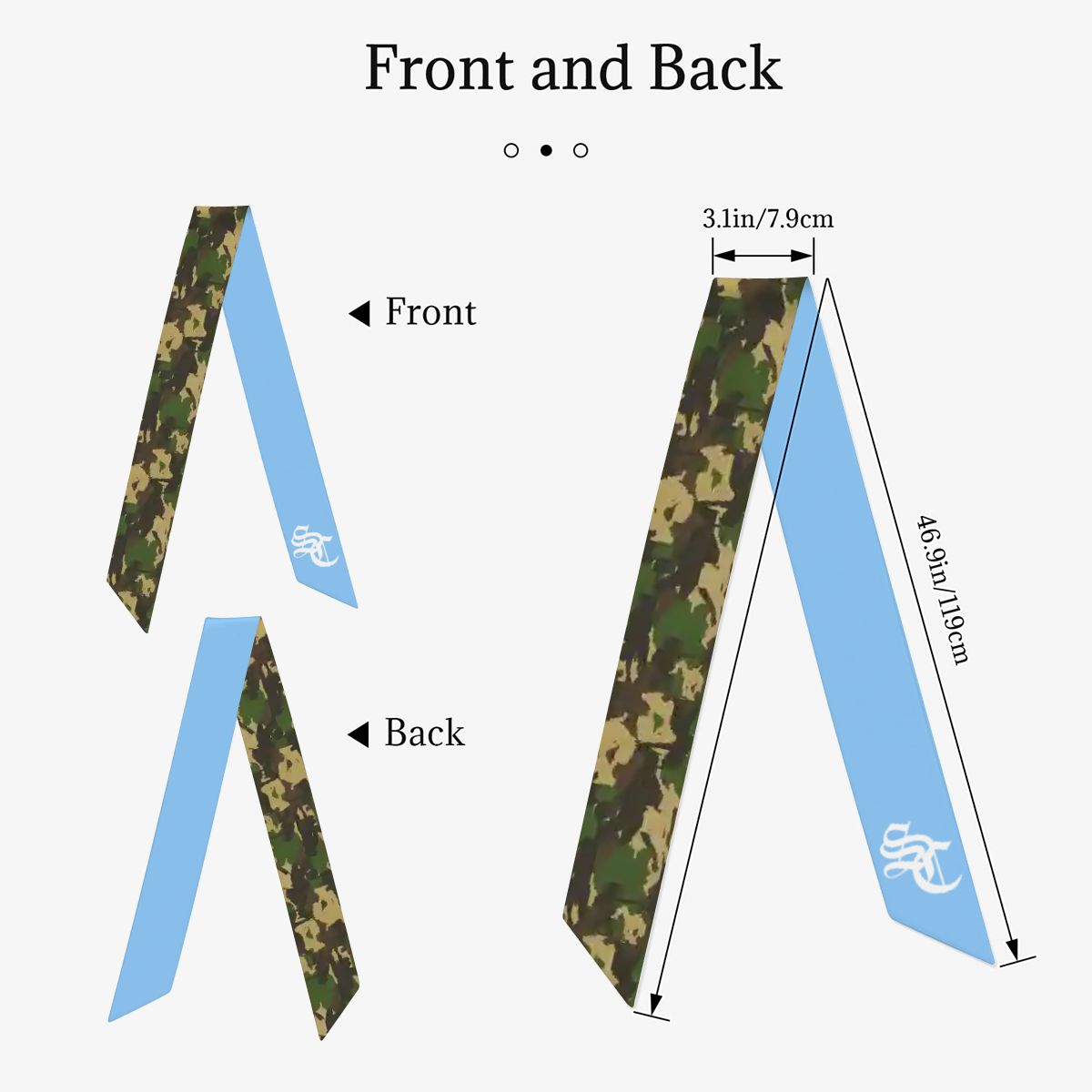 HomeTeam Camo Satin Handbag Scarf
