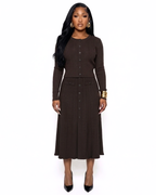 Called to Serve 2 Piece Knit Cardigan and Skirt Set