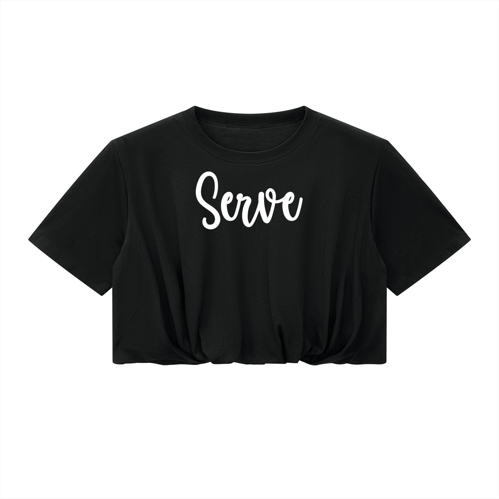 Serve Black Crop Top