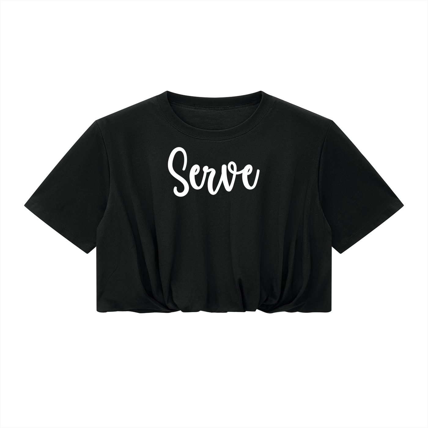 Serve Black Crop Top