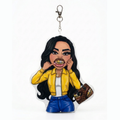 Express Yourself Puffer Keychain- Blue & Yellow