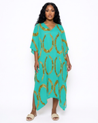 The Perfect Accessory Kaftan Swoosh Turquoise