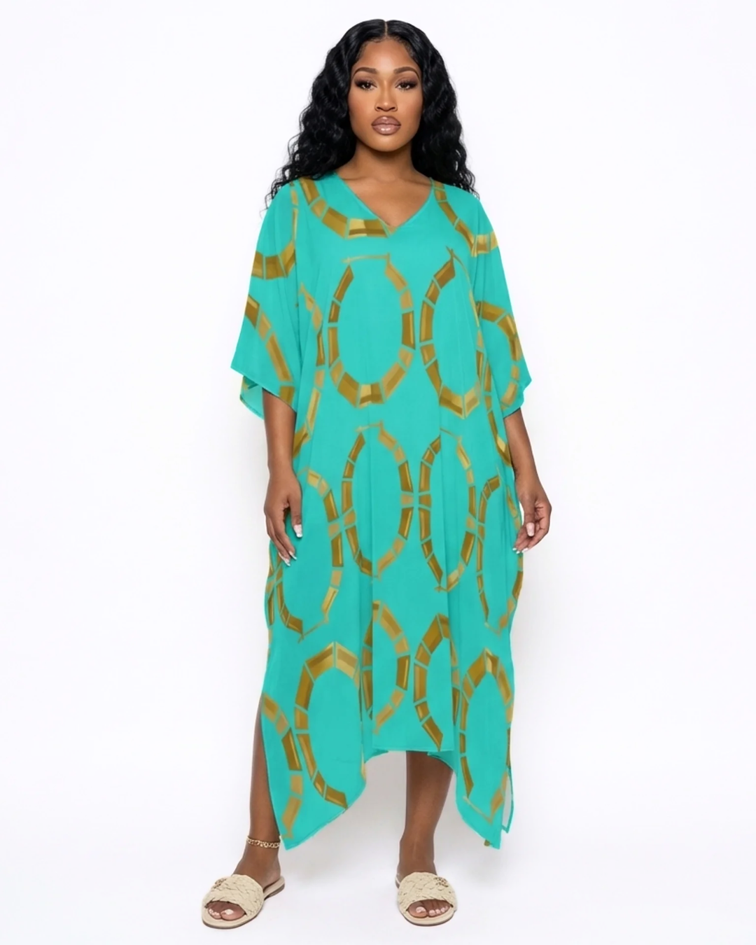 The Perfect Accessory Kaftan Swoosh Turquoise