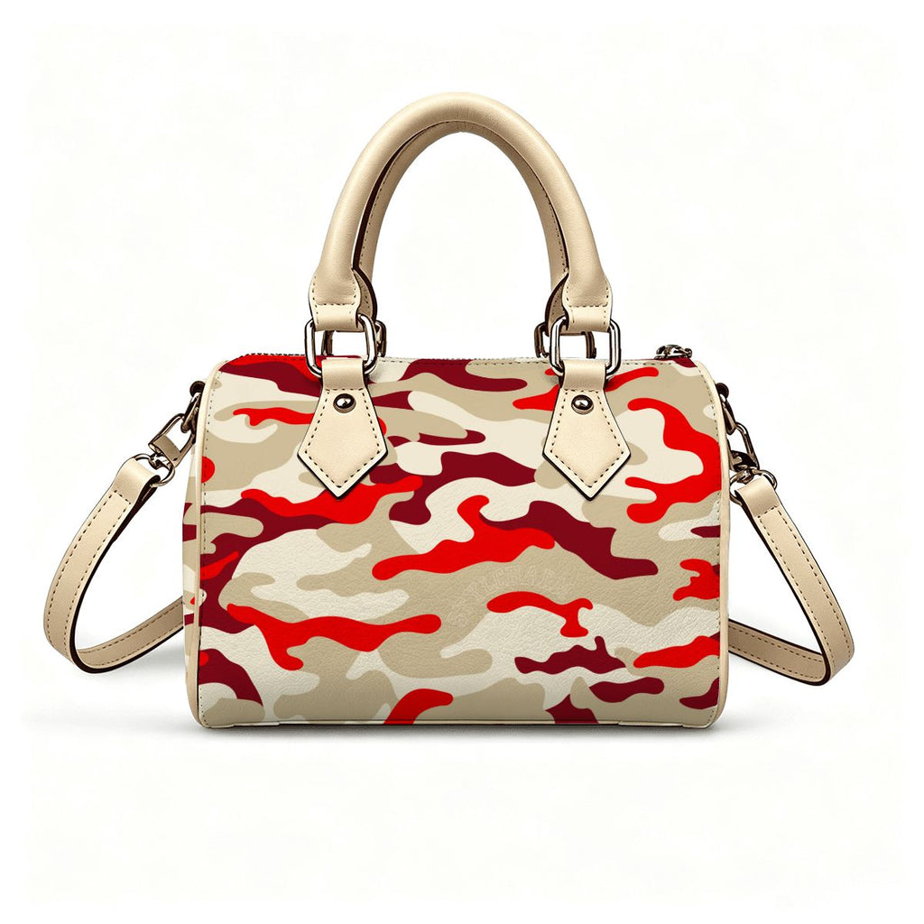 Sisterhood| Crimson & Creme Camo Bag
