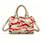 Sisterhood| Crimson & Creme Camo Bag