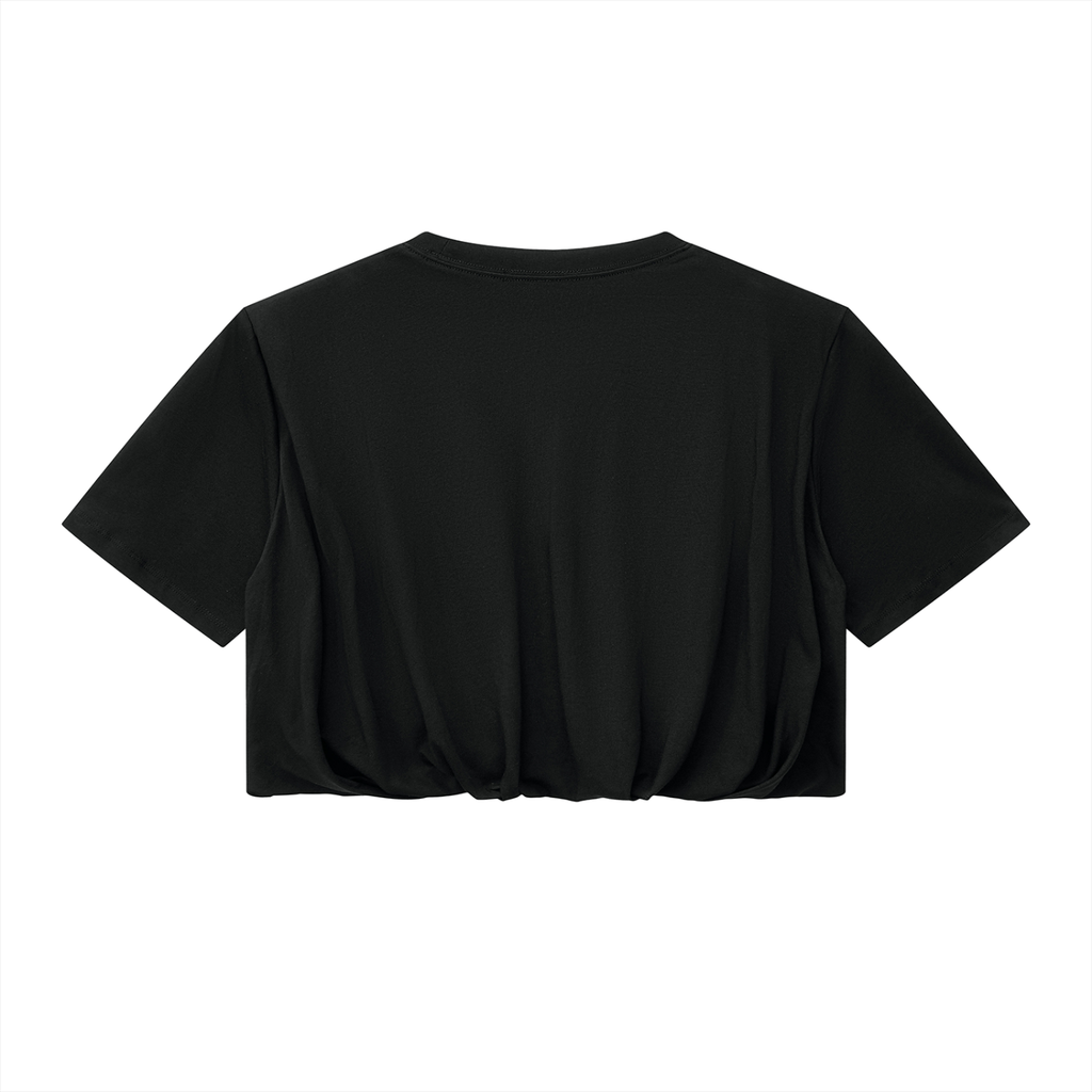 Serve Black Crop Top