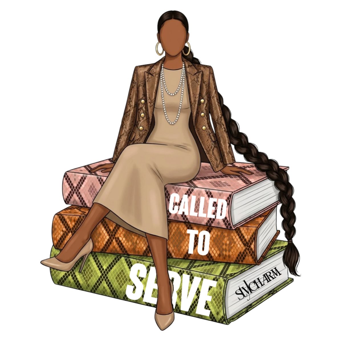 She's Called to Serve Acrylic Badge Reel