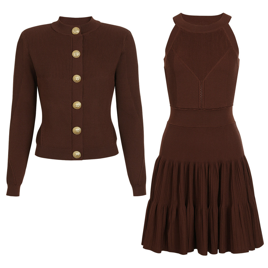 Brown Two-Piece Set