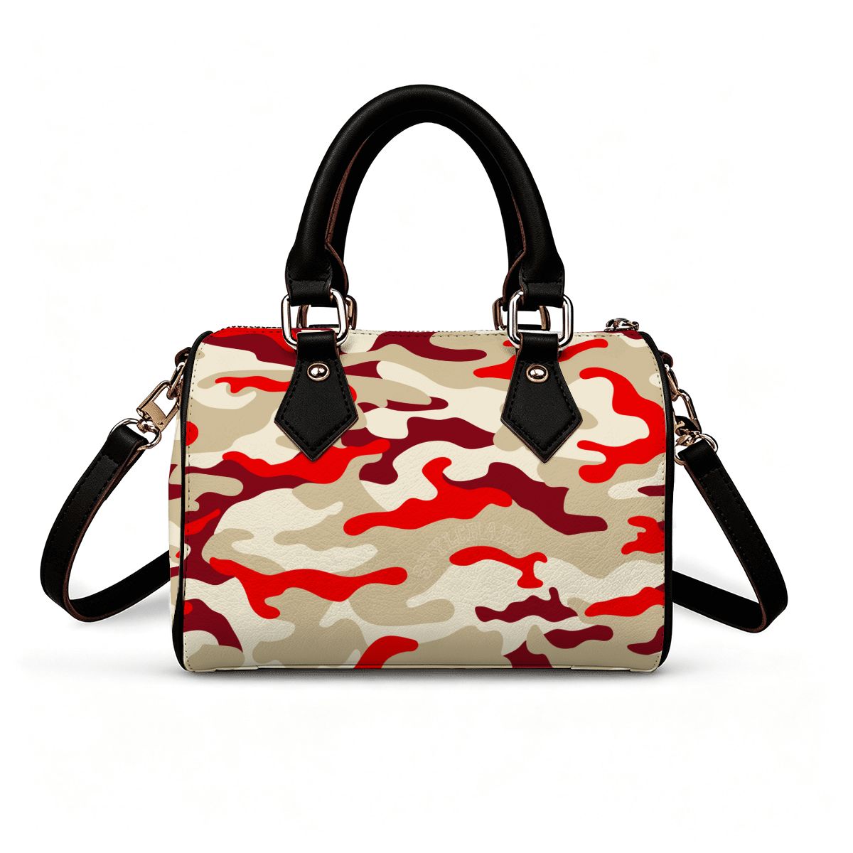 Sisterhood| Crimson & Creme Camo Bag