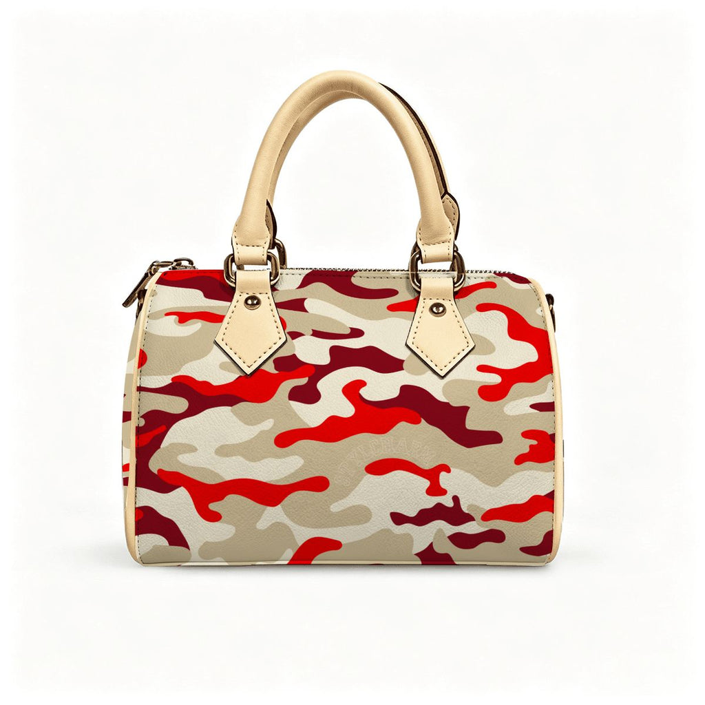 Sisterhood| Crimson & Creme Camo Bag