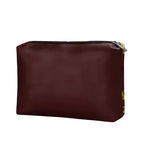 Golden Hoops Brown Makeup Bag
