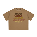 Good Vibes and Gold Jewelry Only Boxy Graphic Tee