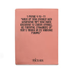 1 Peter 4:10-11 Pink Padfolio