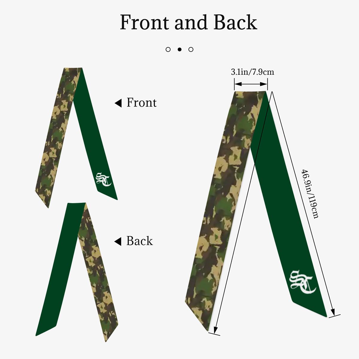 HomeTeam Camo Satin Handbag Scarf