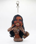 Express Yourself Puffer Keychain- Mahogany